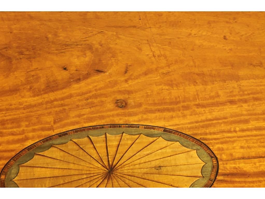 Satinwood Antique George III Style Inlaid Oval Center Table for Restoration For Sale