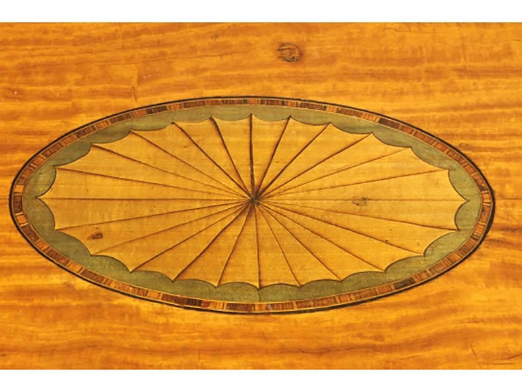 Antique George III Style Inlaid Oval Center Table for Restoration For Sale 1