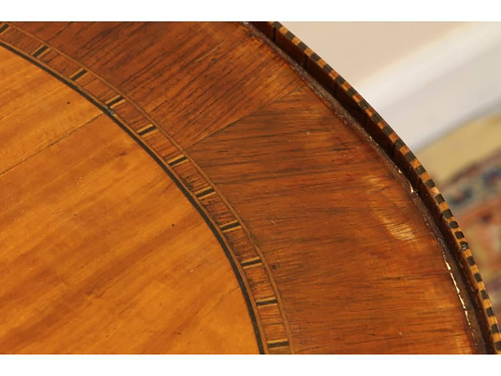 Antique George III Style Inlaid Oval Center Table for Restoration For Sale 4