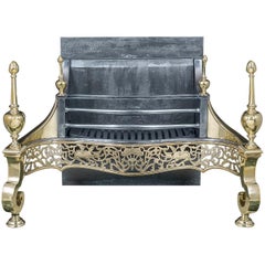  George III Style Iron and Brass Fire Grate
