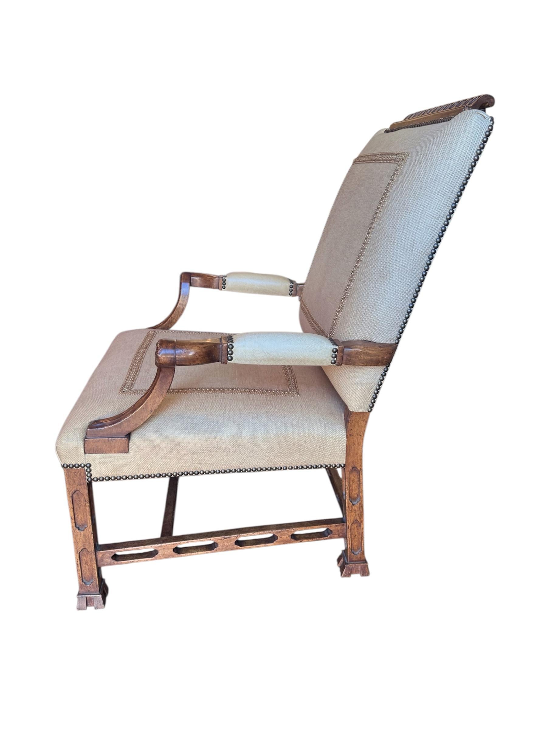 Sillón de biblioteca estilo Jorge III Estadounidense