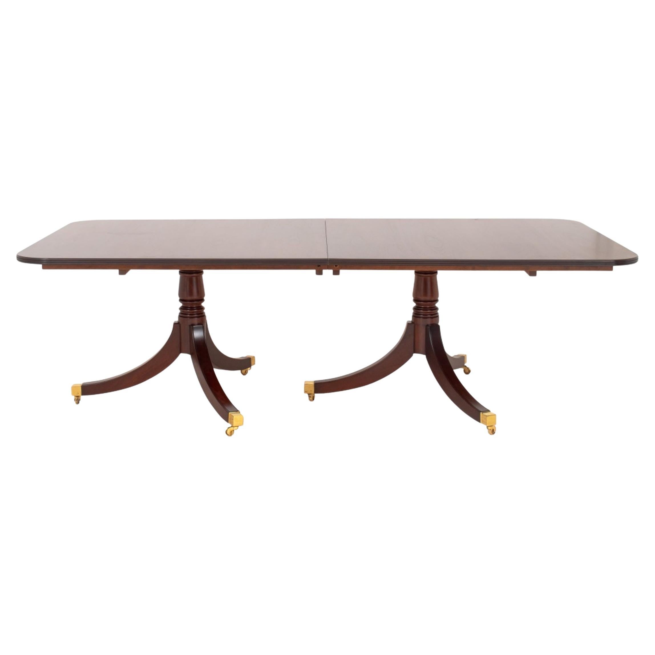 A Very Large III Five Pedestal Dining Table, c1780 For Sale at