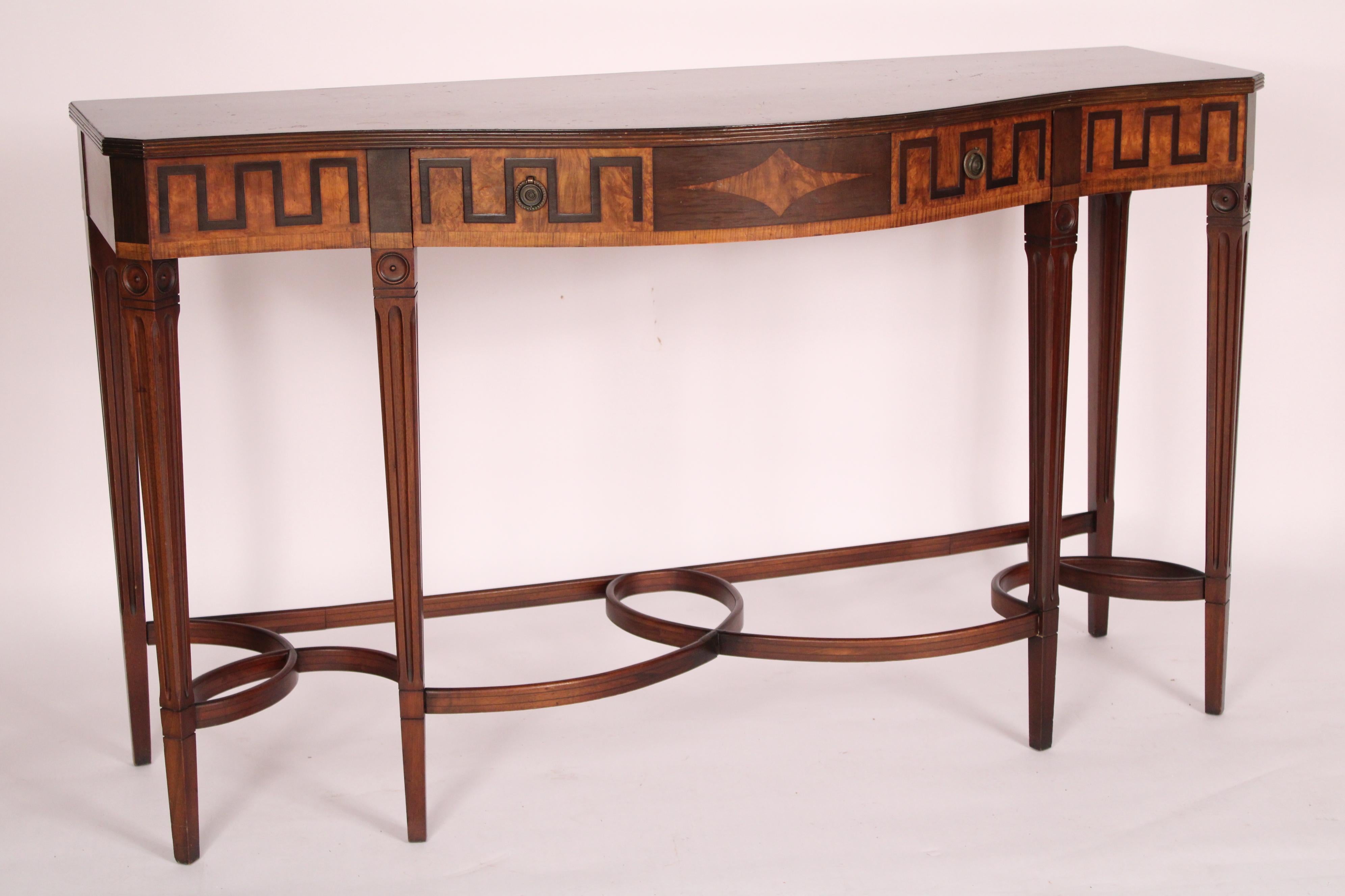 American George III style Mahogany and Burl Walnut Server