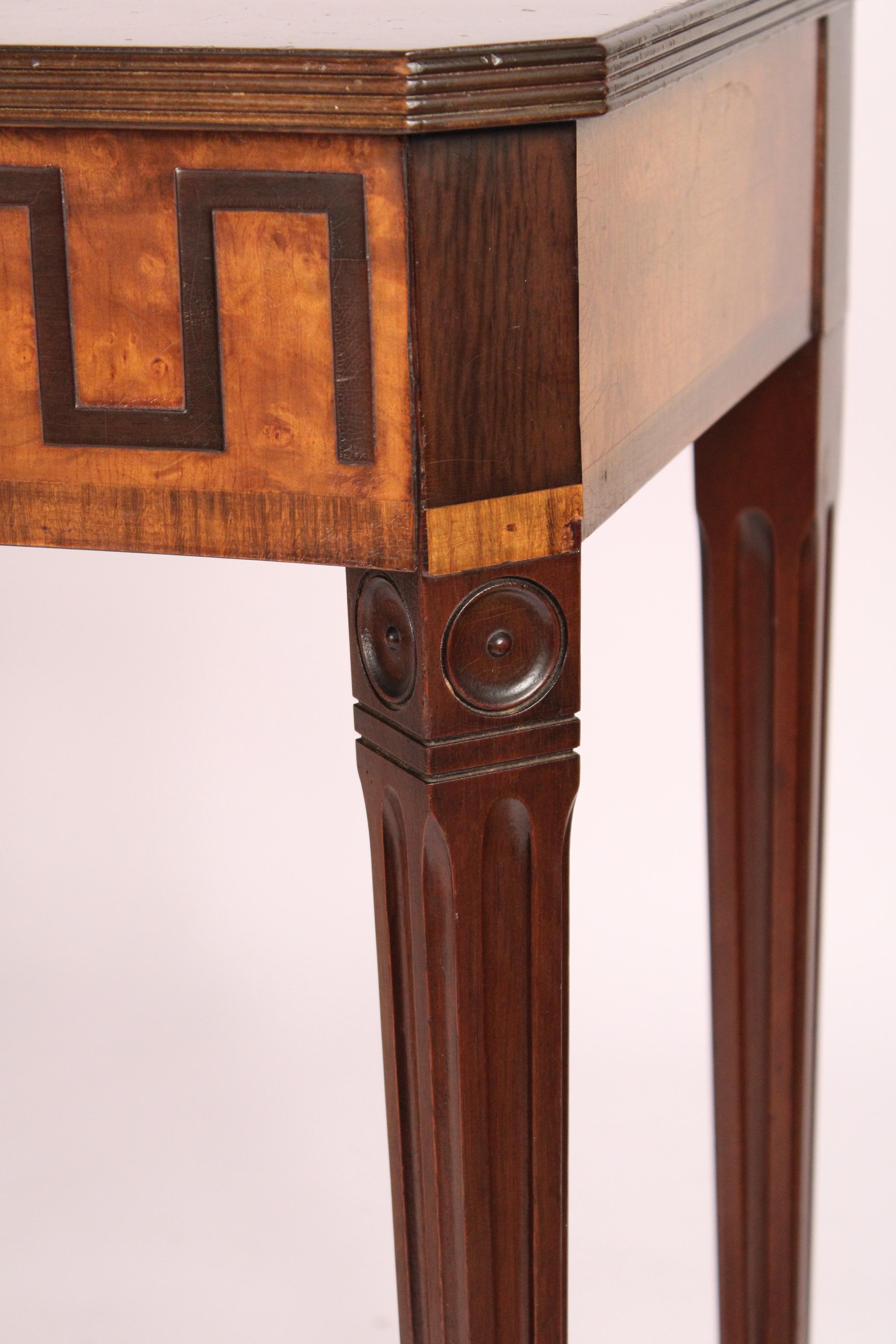 George III style Mahogany and Burl Walnut Server 2