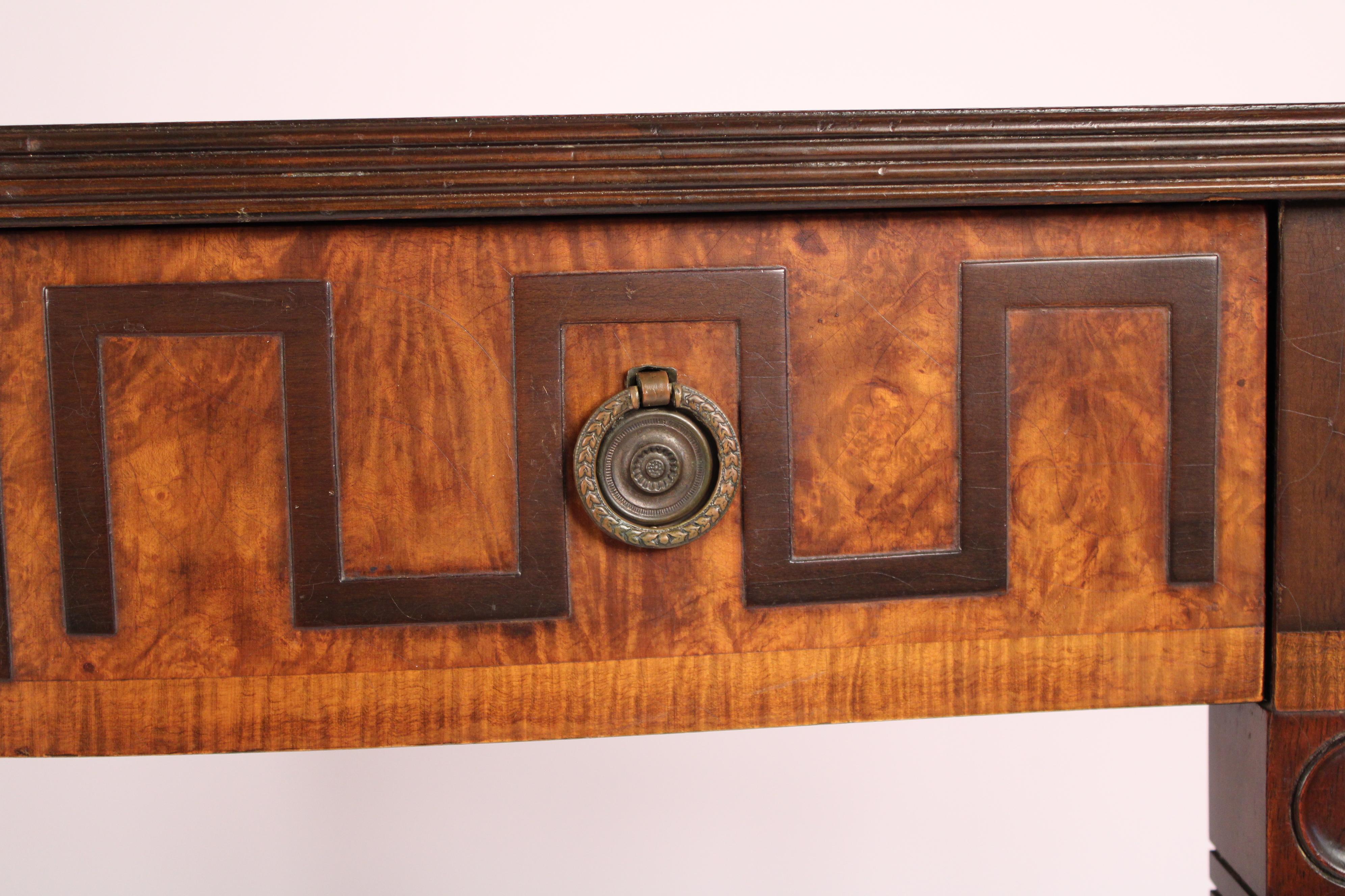 George III style Mahogany and Burl Walnut Server 3