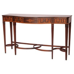 George III style Mahogany and Burl Walnut Server