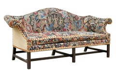 George III Style Mahogany and Needlepoint Sofa