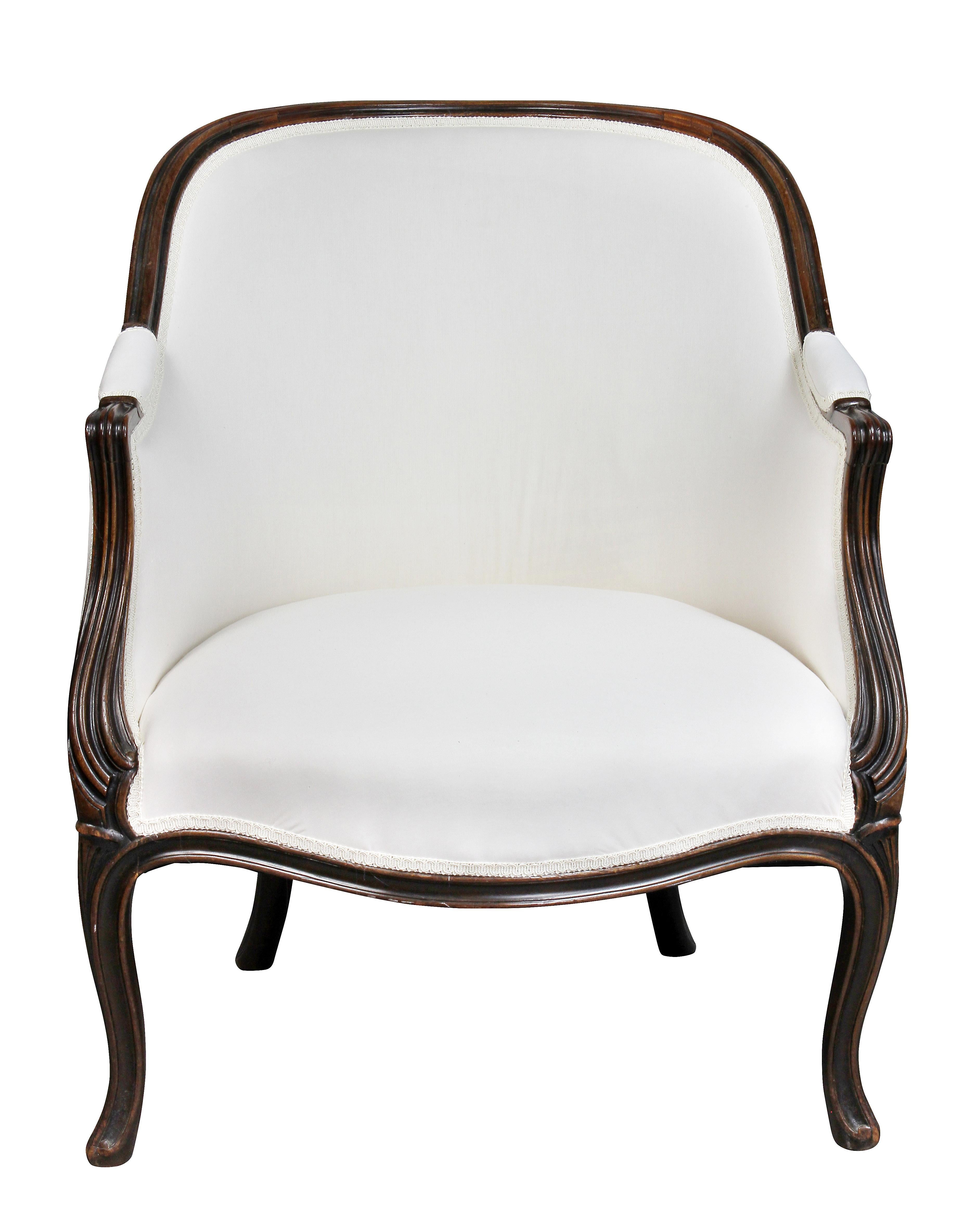 English George III Style Mahogany Bergère