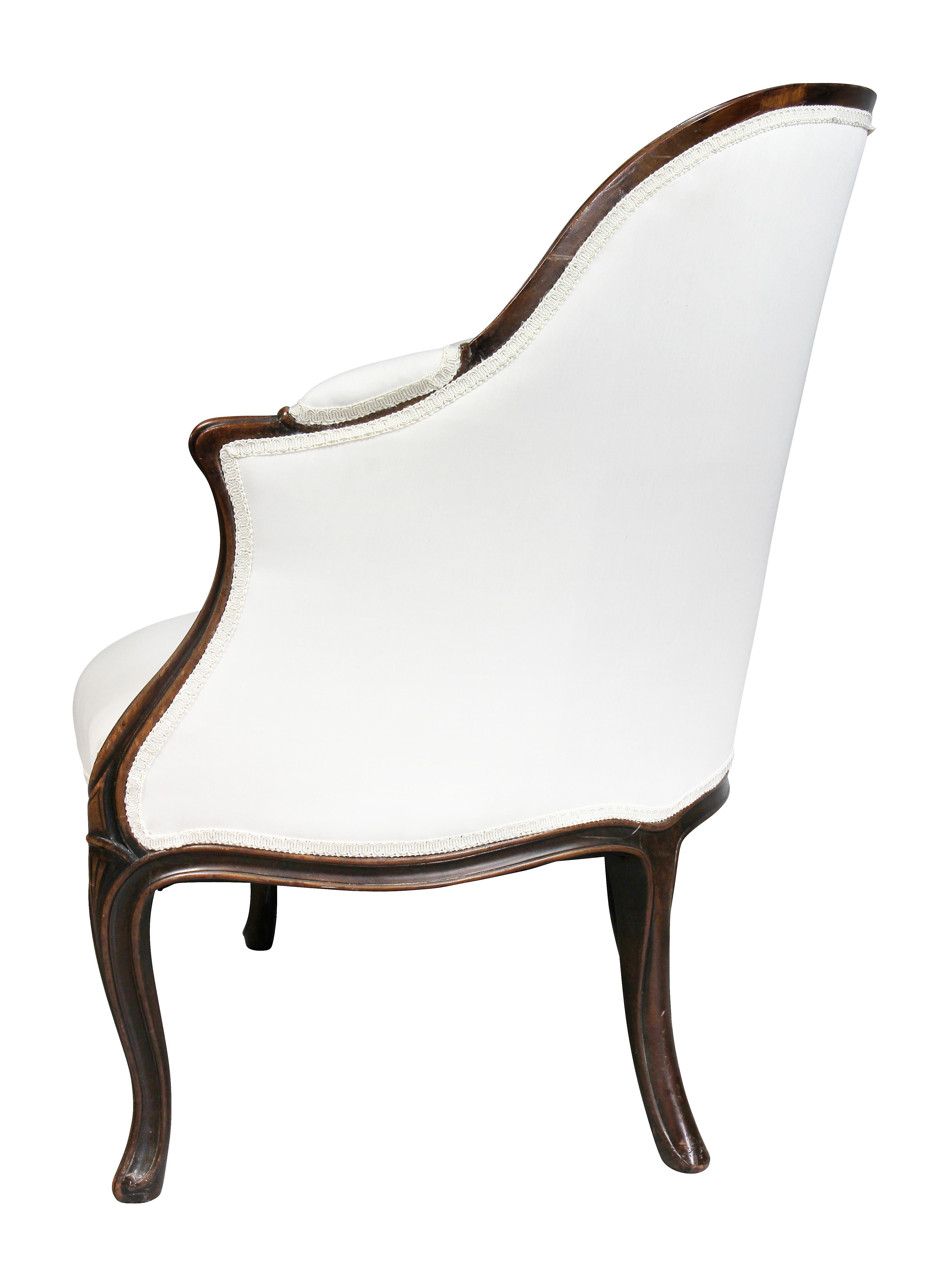 George III Style Mahogany Bergère 2