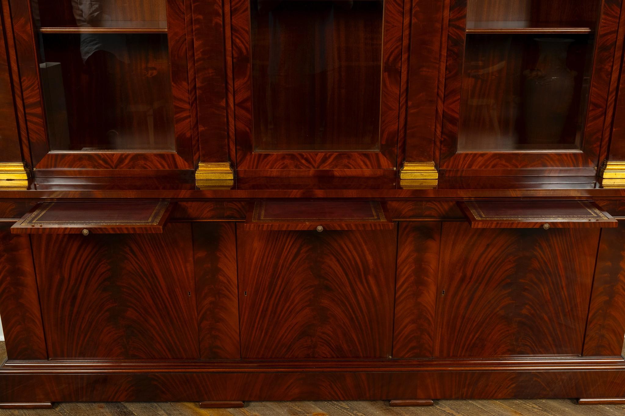 George III Style Mahogany Bibliotec In Good Condition For Sale In Houston, TX