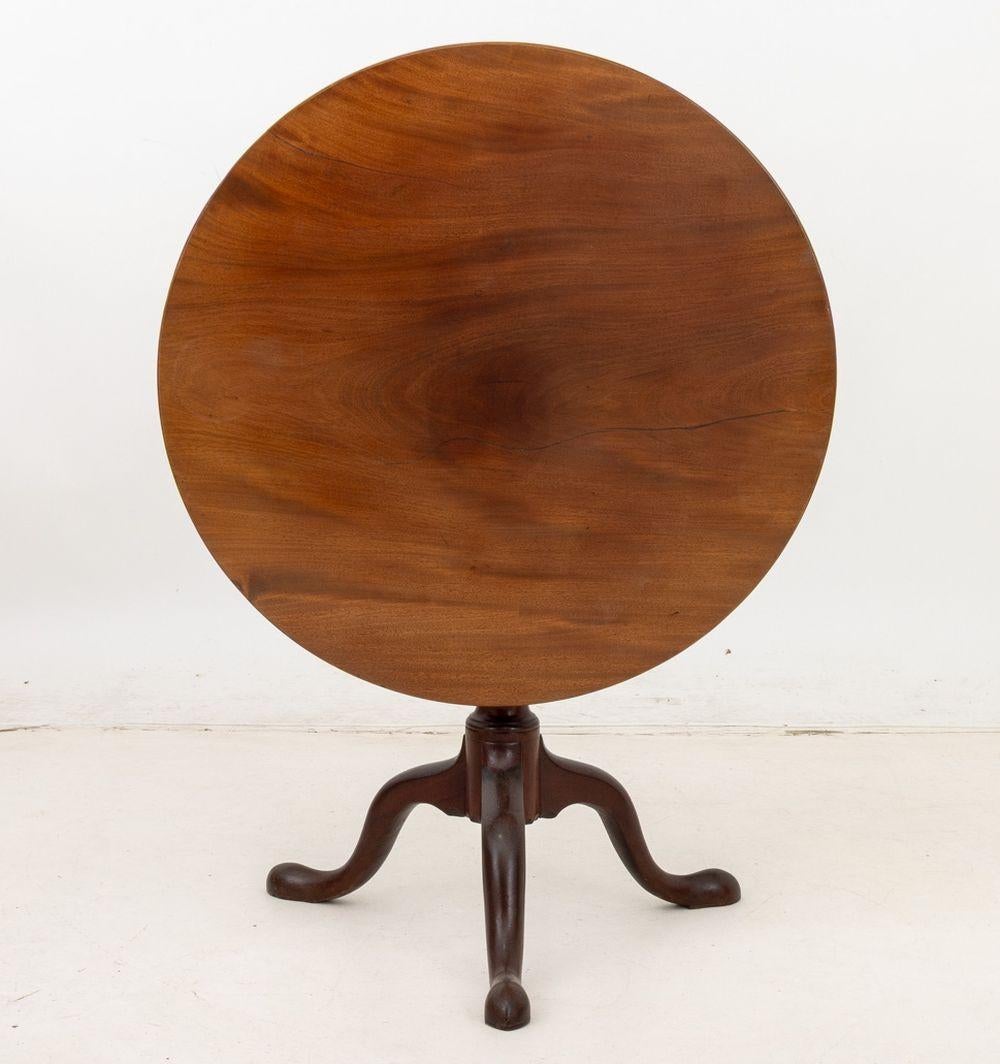 George III Style Mahogany Birdcage Tilt-Top Table For Sale 1