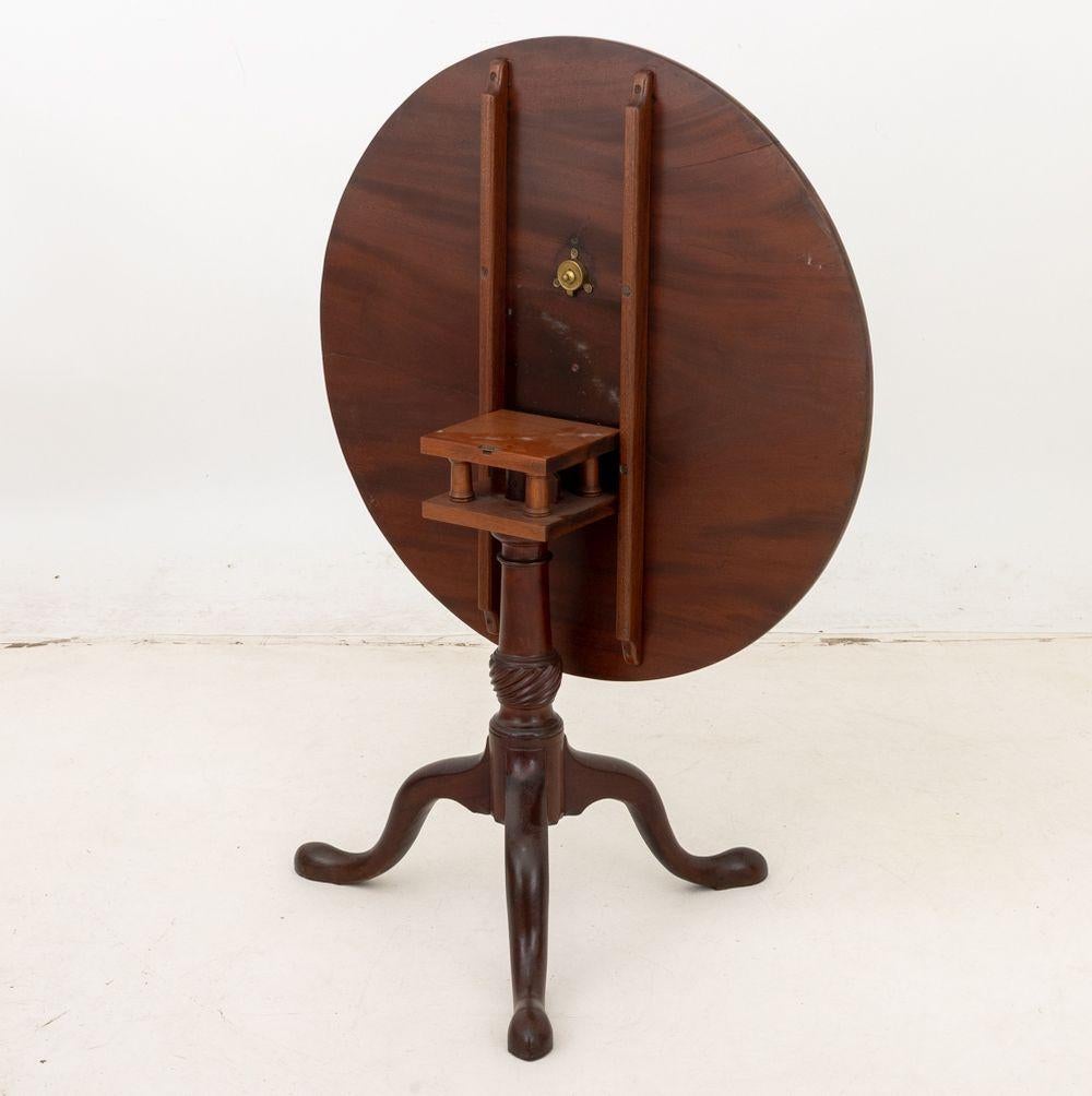 George III Style Mahogany Birdcage Tilt-Top Table For Sale 2