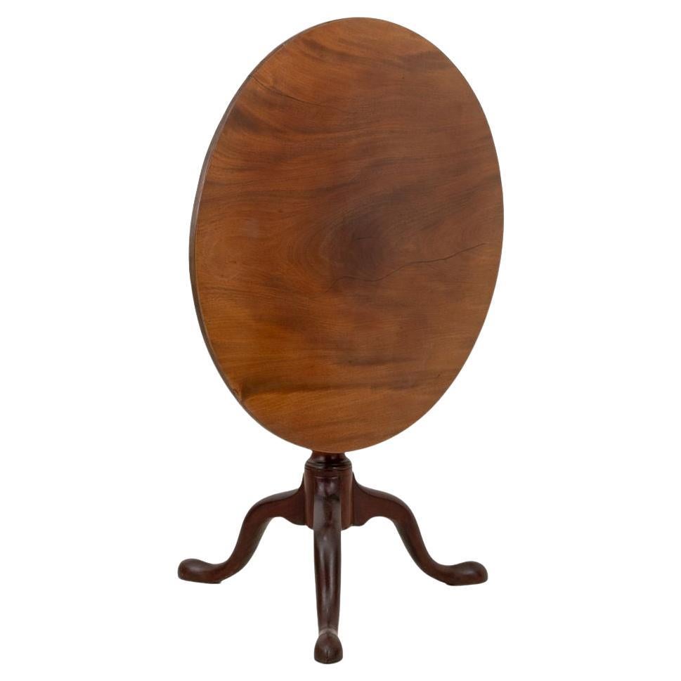 George III Style Mahogany Birdcage Tilt-Top Table For Sale