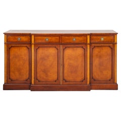 George III Style Mahogany Breakfront Cabinet