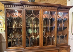 George III Style Mahogany Breakfront Cabinet, S. Hill & Co, London