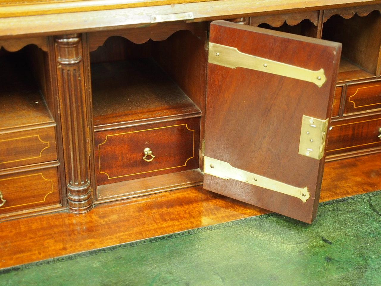  George III Style Mahogany Bureau Bookcase For Sale 7