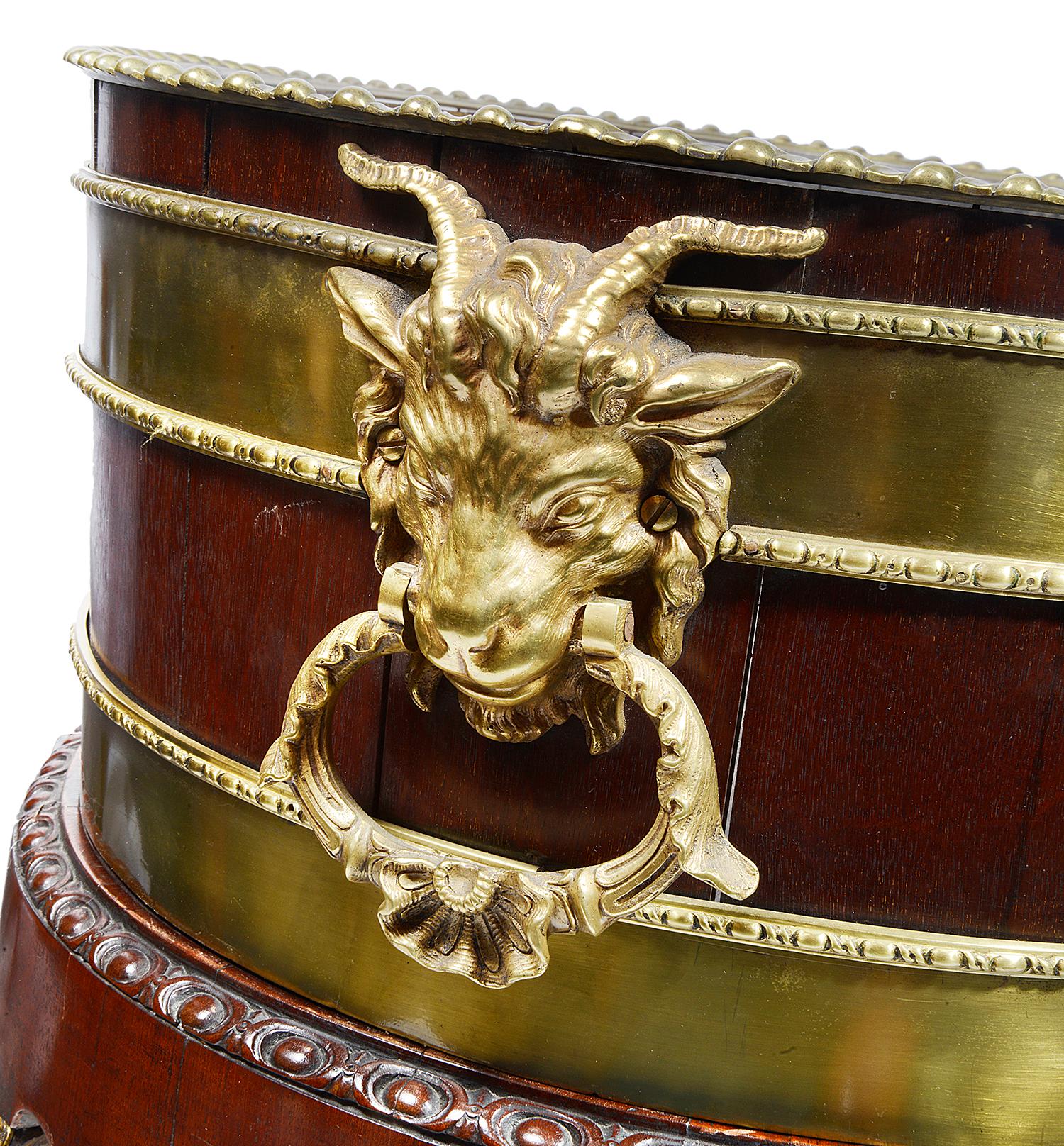 English George III Style Mahogany Celleret, circa 1880, After Samual Norman For Sale