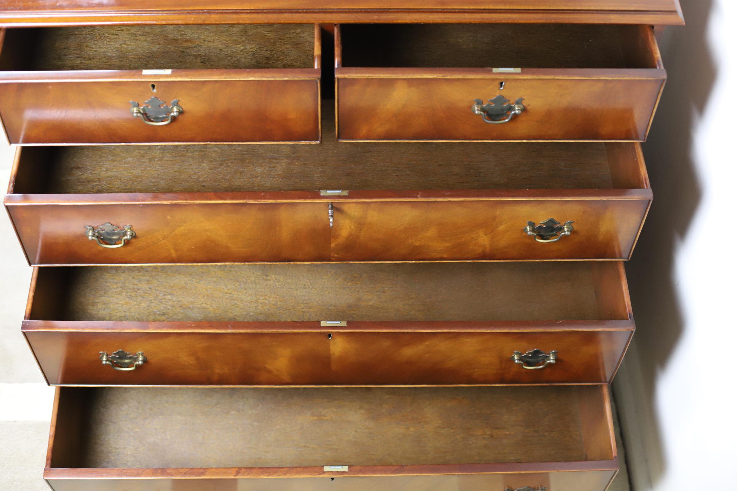 George III Style  Chest of Drawers Made by Bevan Funell Reprodu For Sale 4