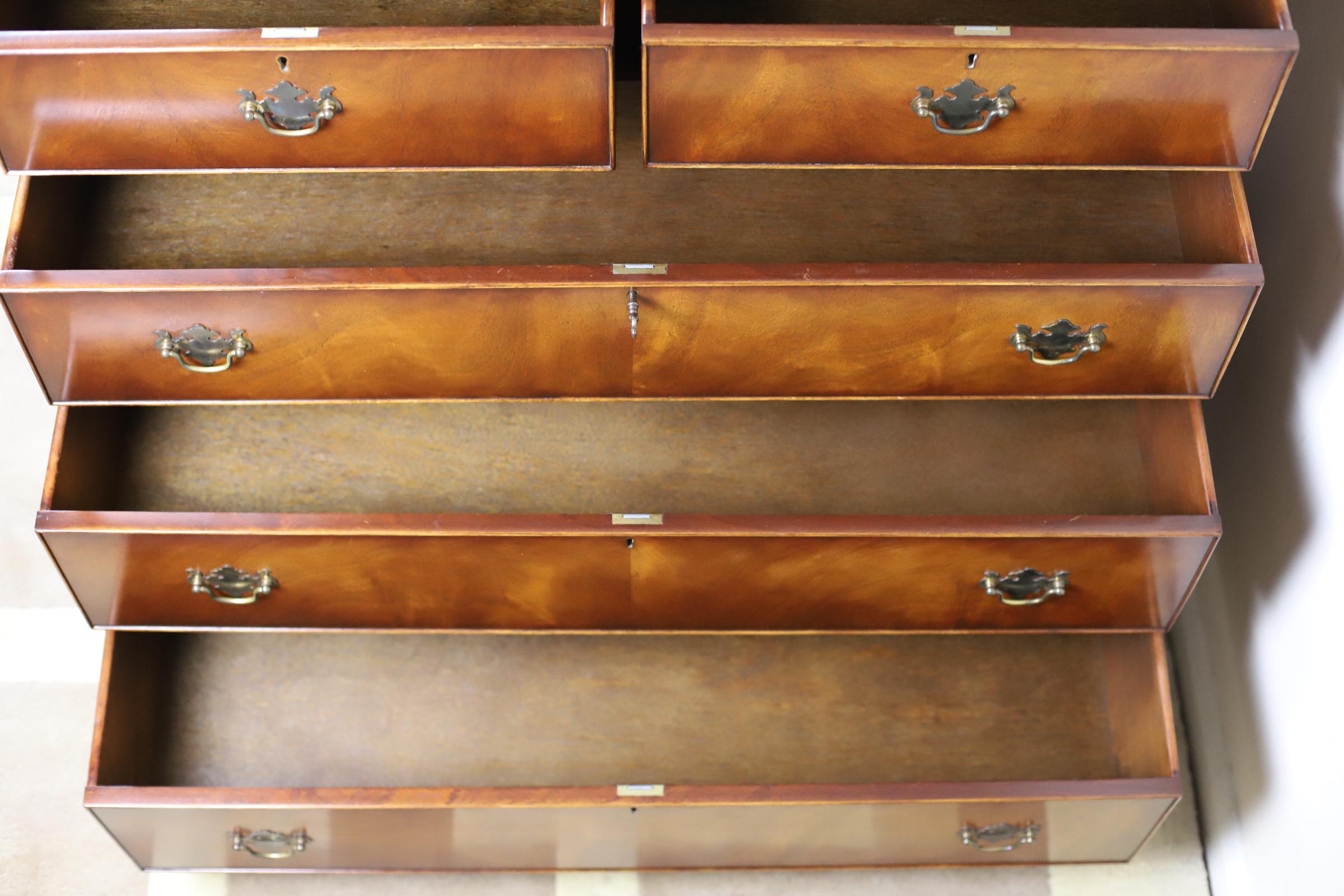 George III Style  Chest of Drawers Made by Bevan Funell Reprodu For Sale 3