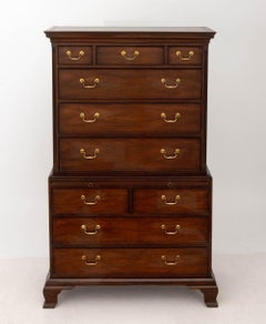 George III Style Mahogany Chest on Chest