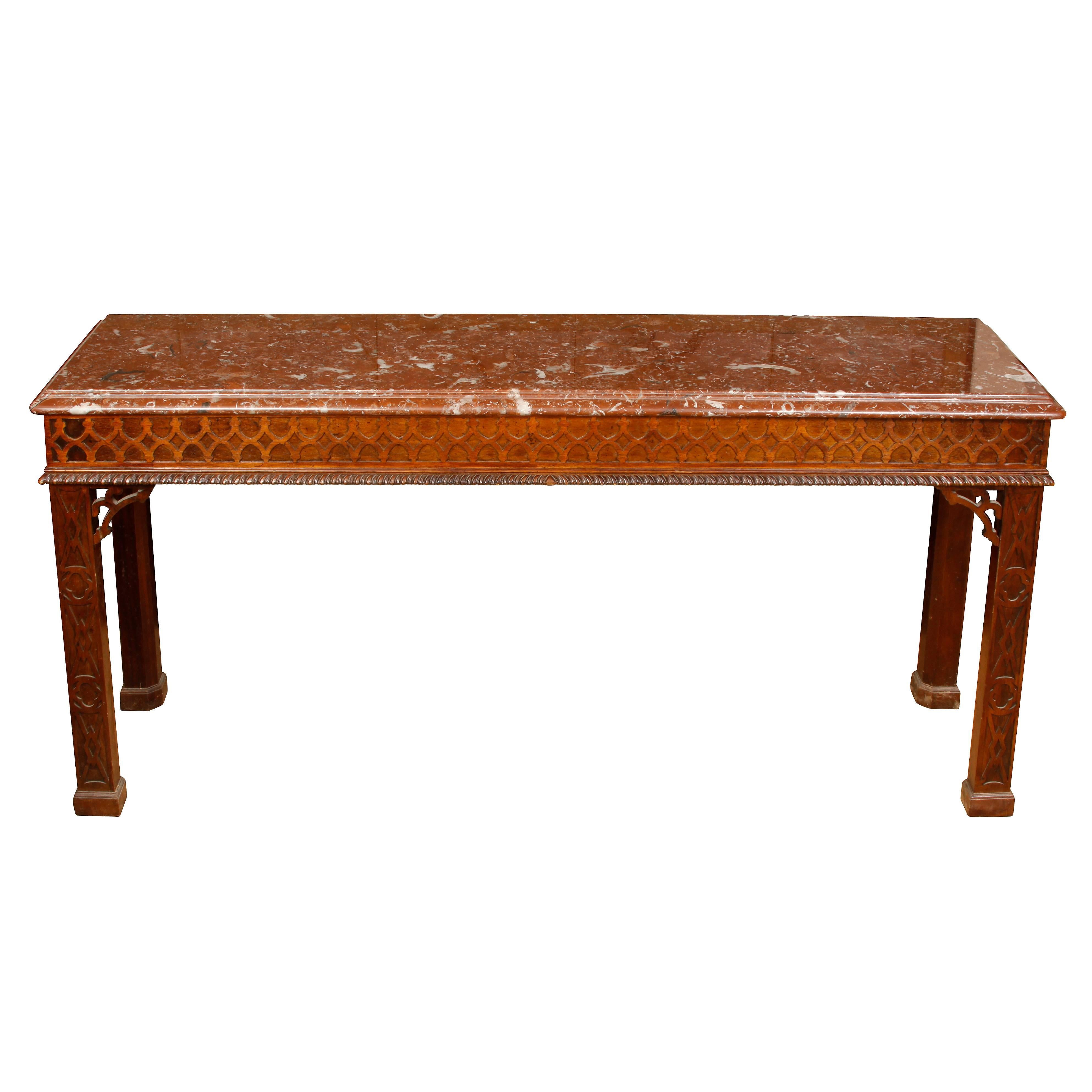 George III Style Mahogany Console For Sale