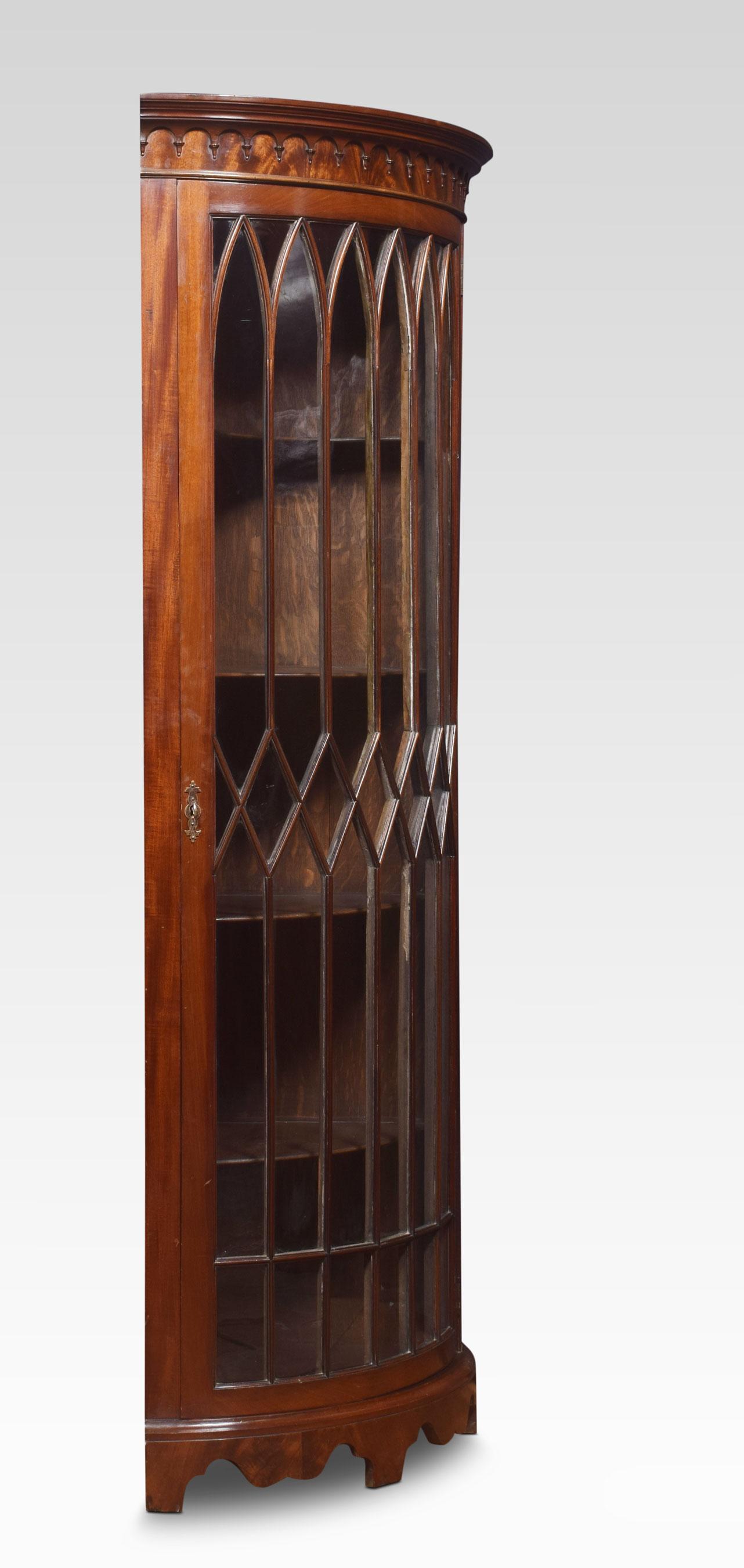 20th Century George III Style Mahogany Corner Cabinet For Sale