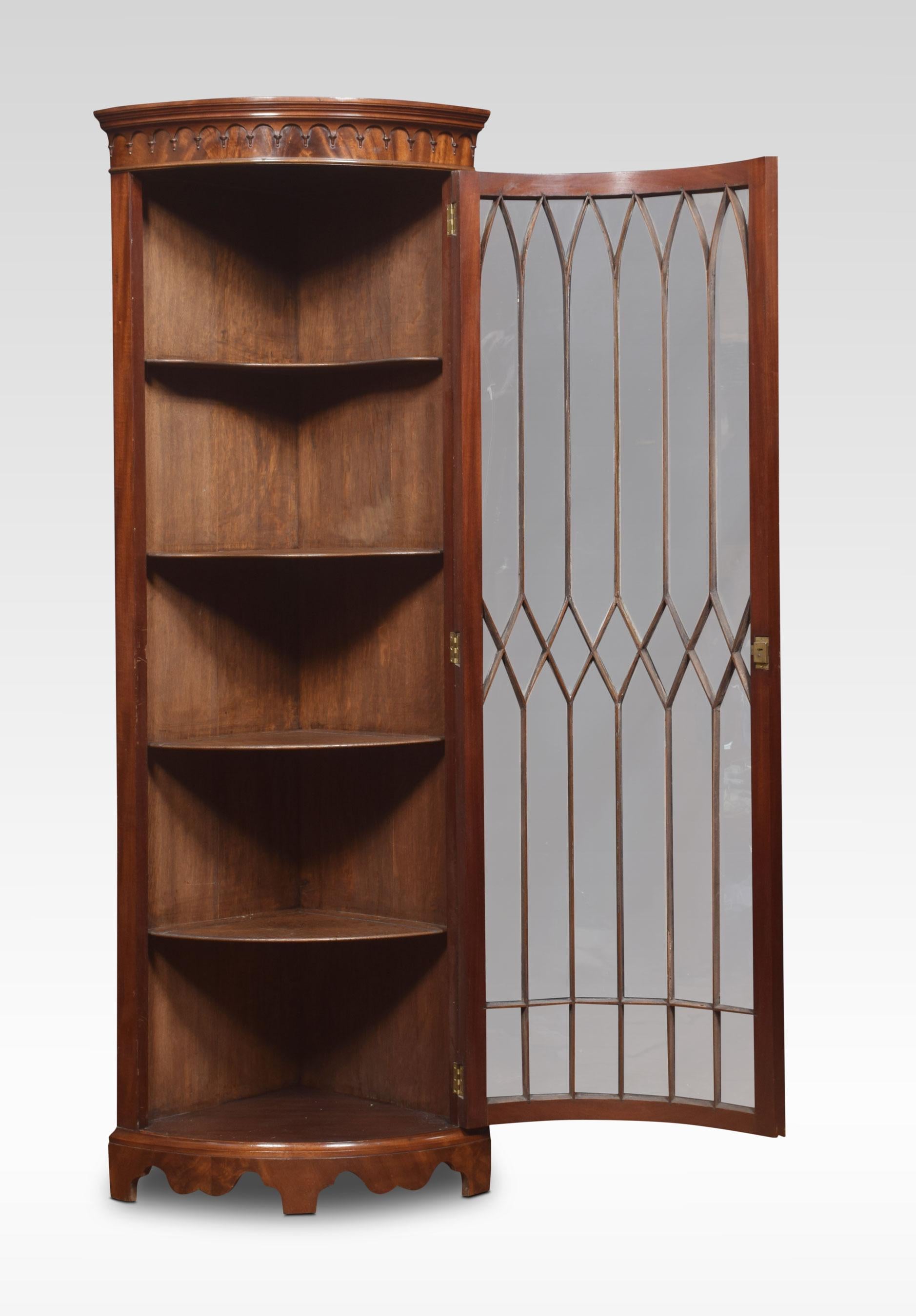 Wood George III Style Mahogany Corner Cabinet For Sale