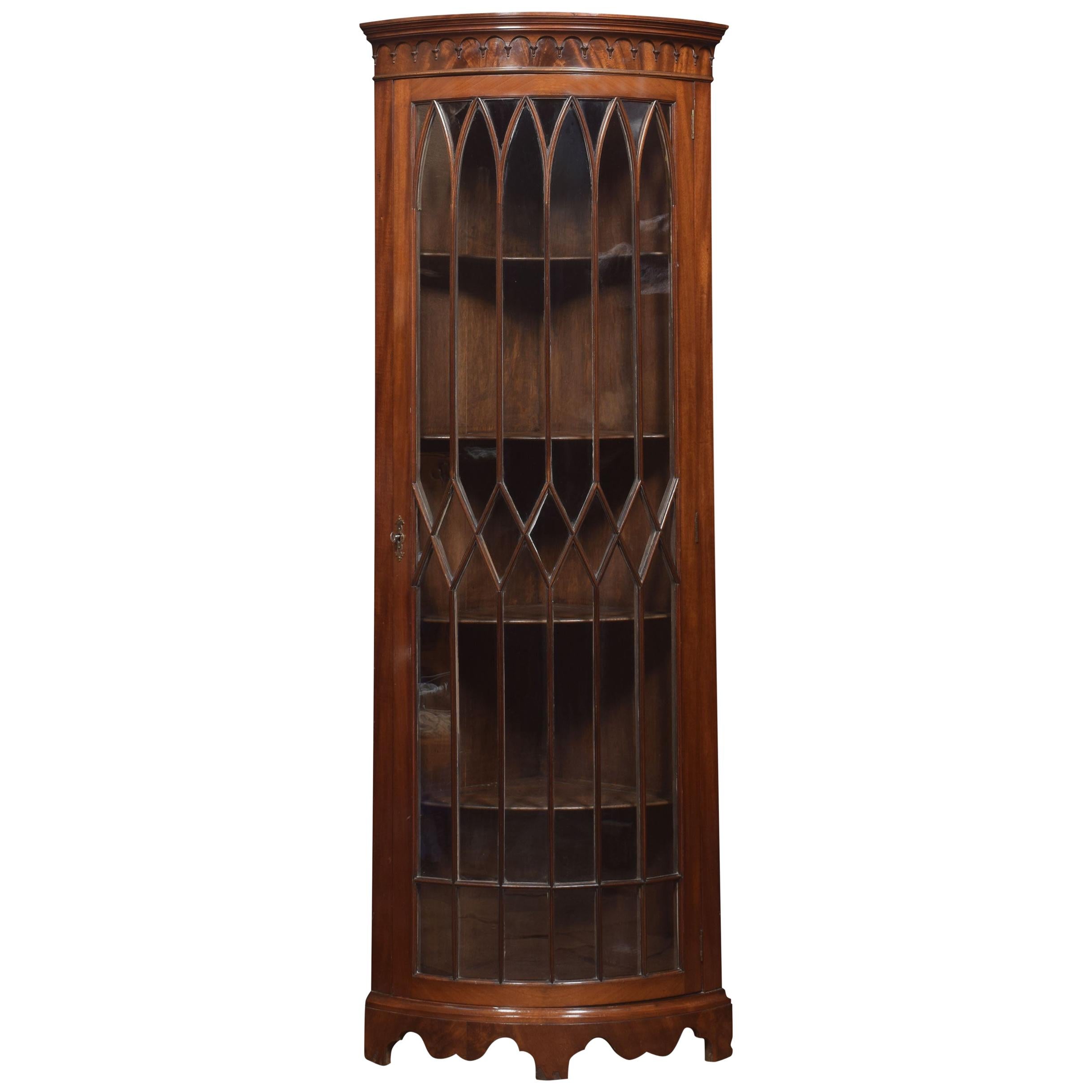 George III Style Mahogany Corner Cabinet