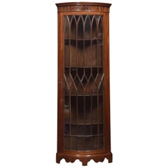 Antique George III Style Mahogany Corner Cabinet