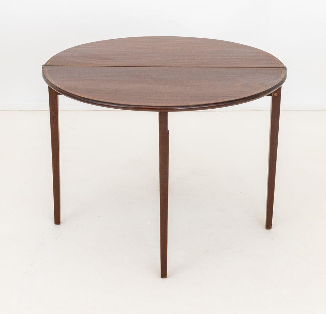 George III Style Mahogany D-Shaped Card Table 1