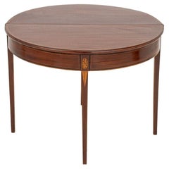 George III Style Mahogany D-Shaped Card Table