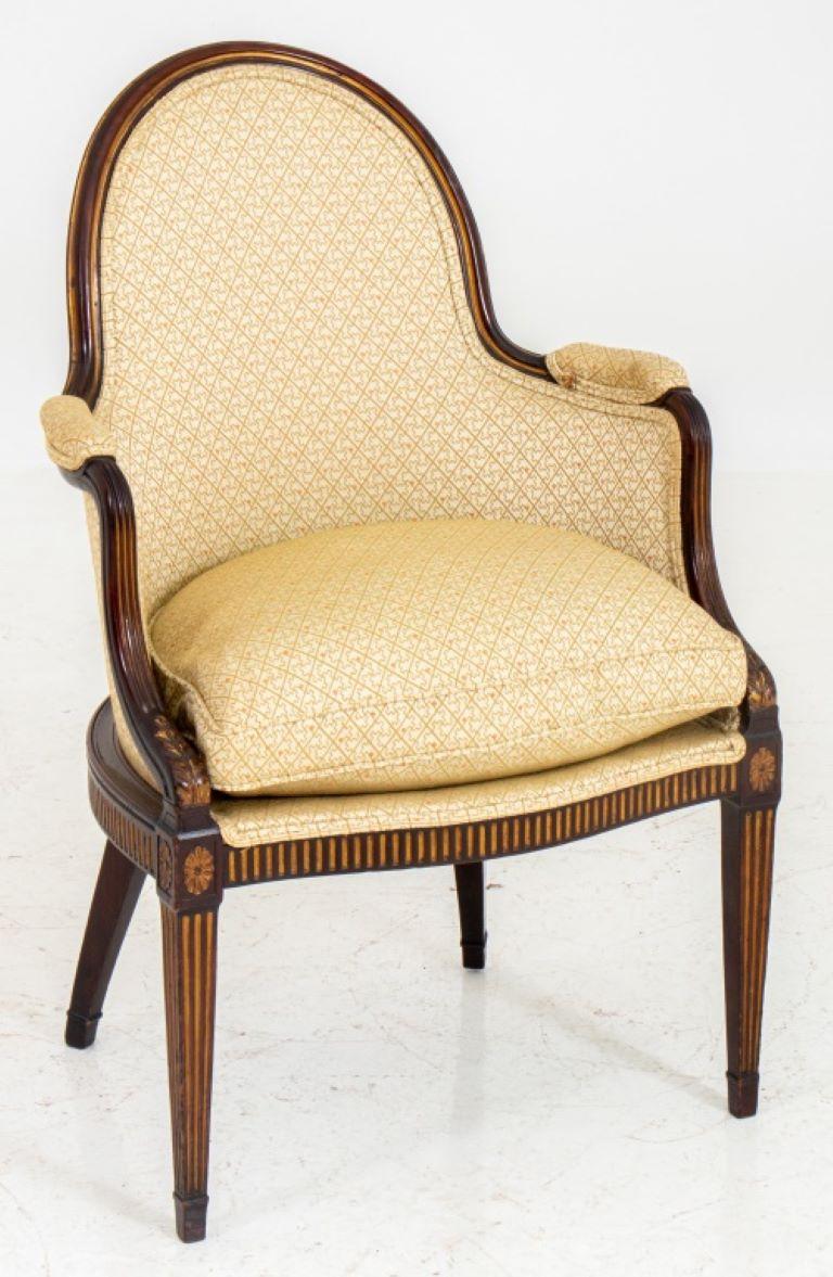 George III Style Mahogany Desk Chair For Sale