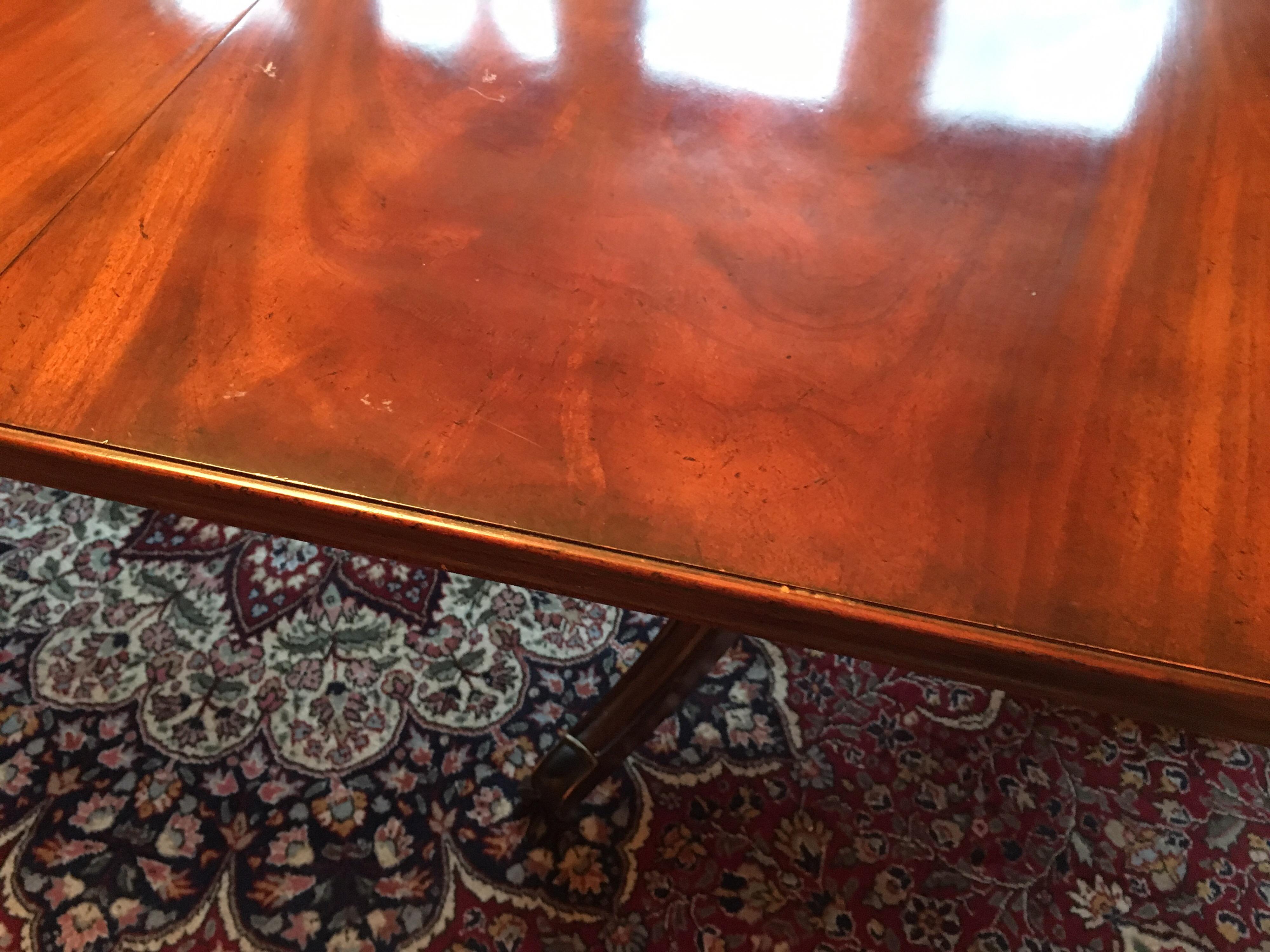 20th Century George III Style Mahogany Double Pedestal Dining Table by Maitland-Smith, 1960s