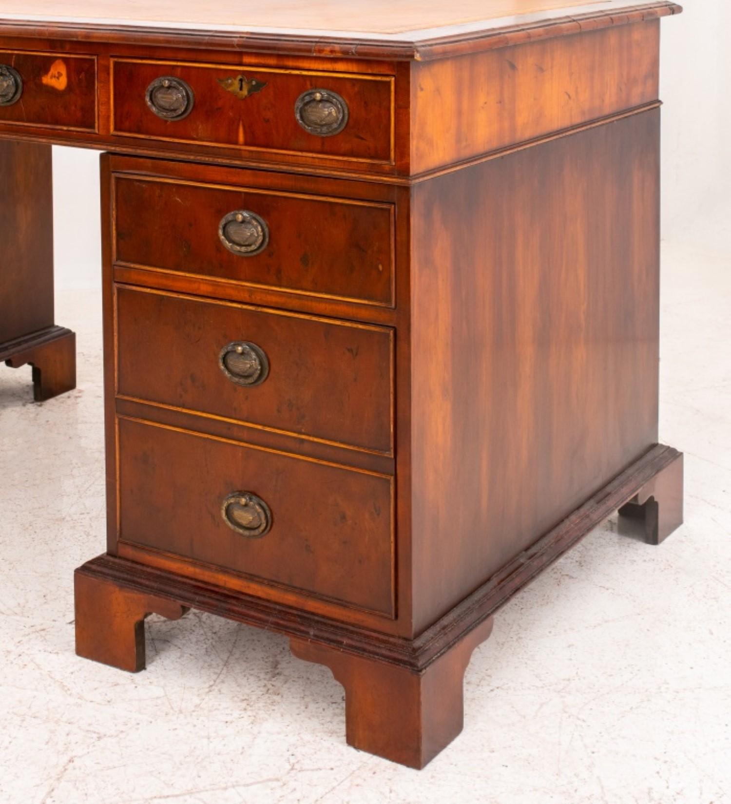 Wood George III Style Mahogany Executive Desk For Sale