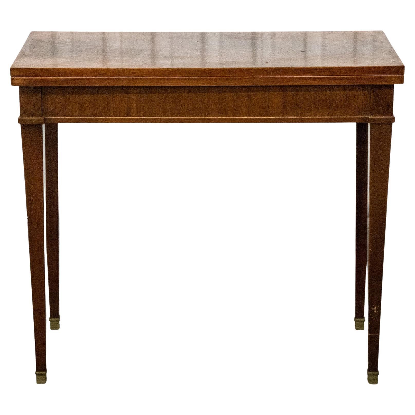 Mahagoni-Spieltisch mit Flip-Top-Platte im George-III-Stil im Angebot
