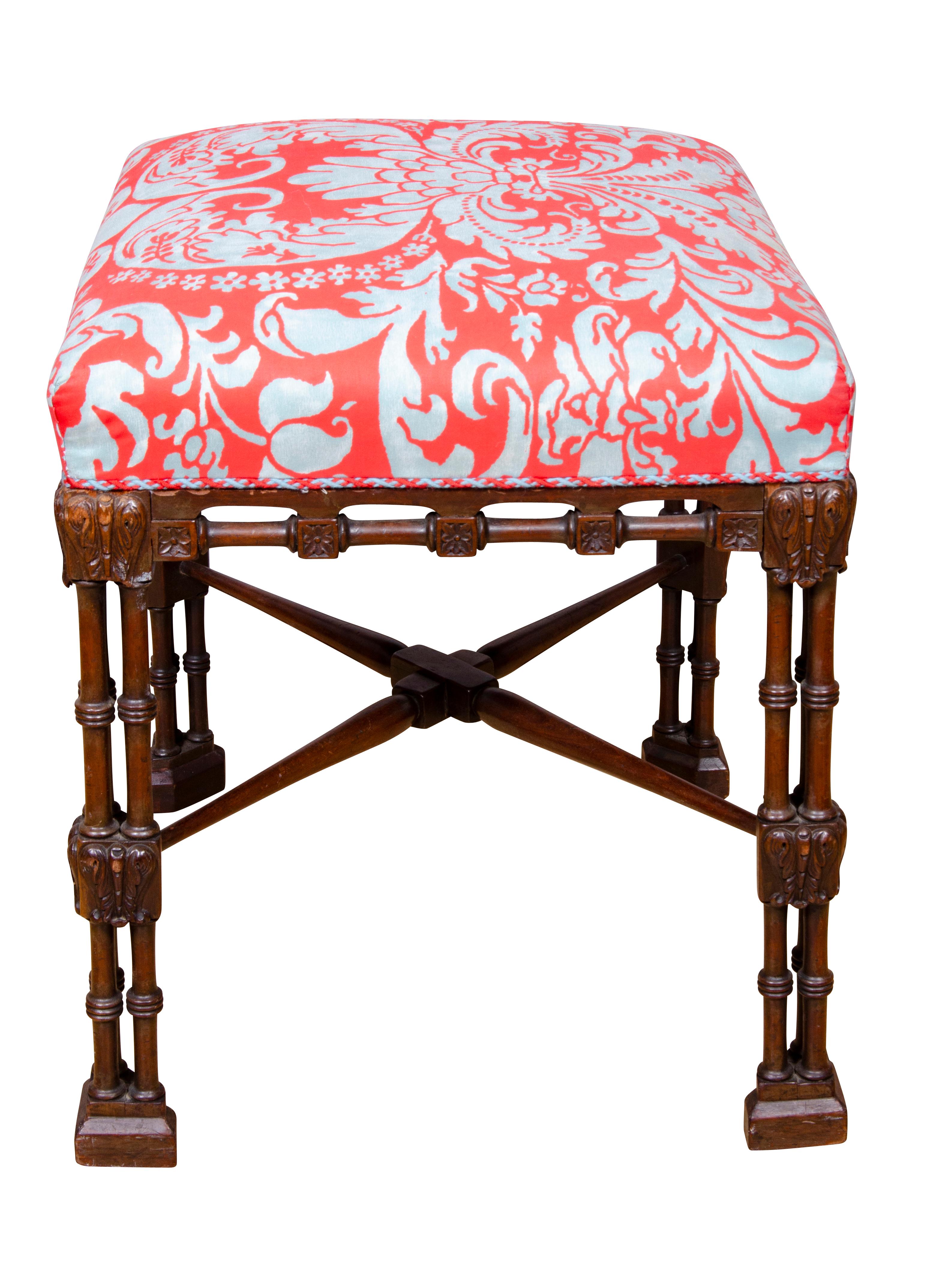 Mid-18th Century George III Style Mahogany Footstool