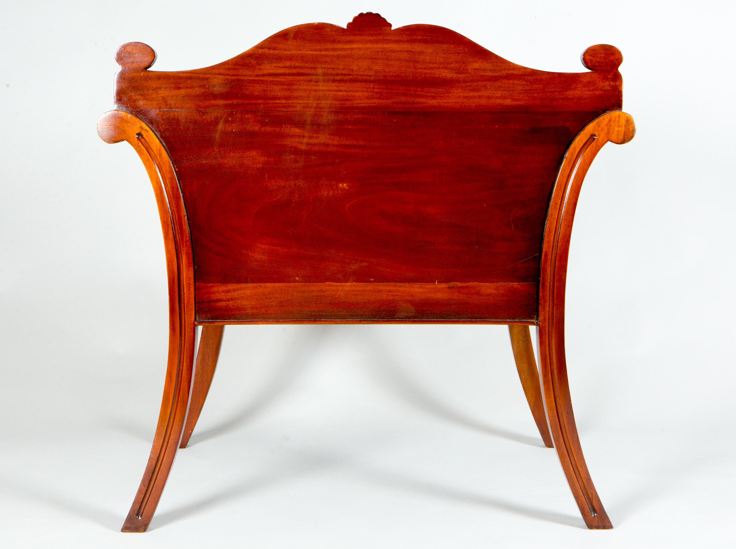 Hand-Carved George III Style Mahogany Hall Chair