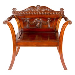 George III Style Mahogany Hall Chair