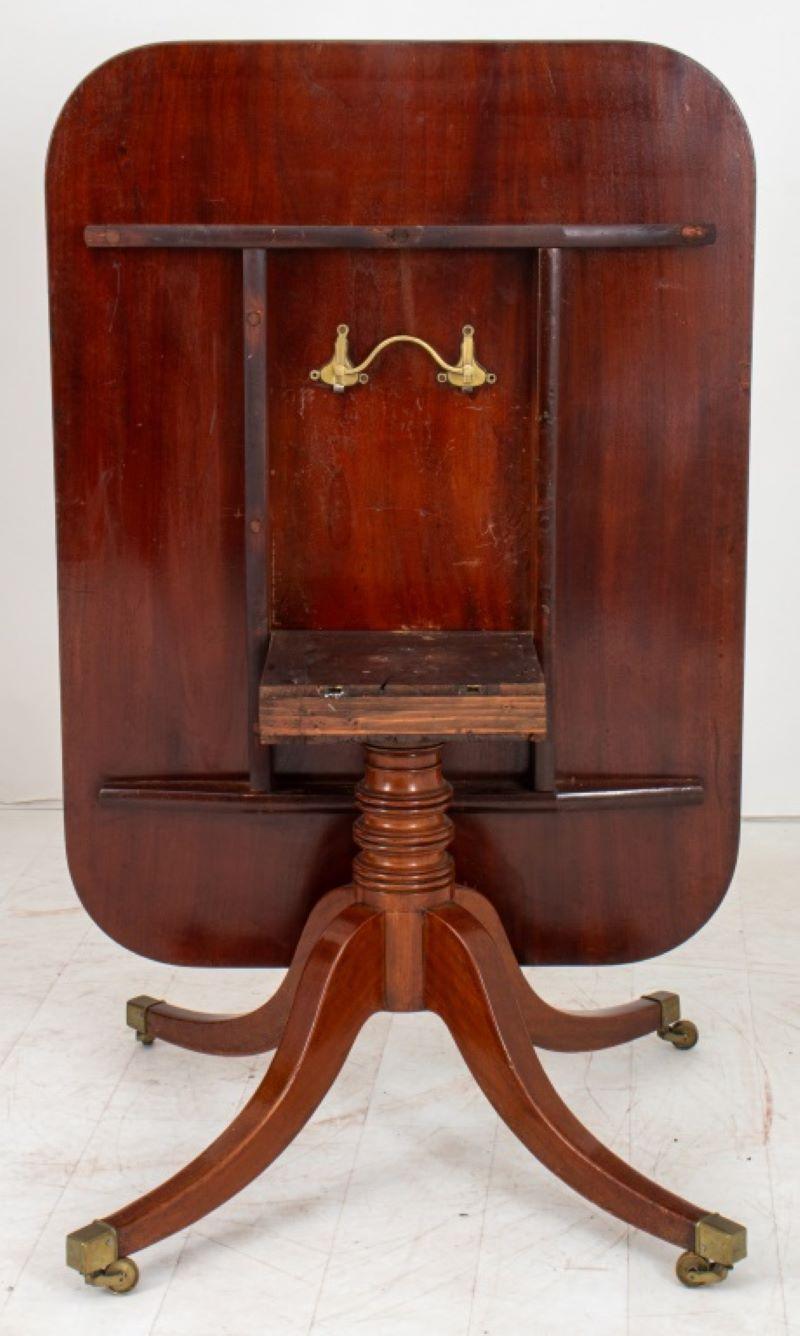 George III Style Mahogany Pedestal Table, 19th Century 7