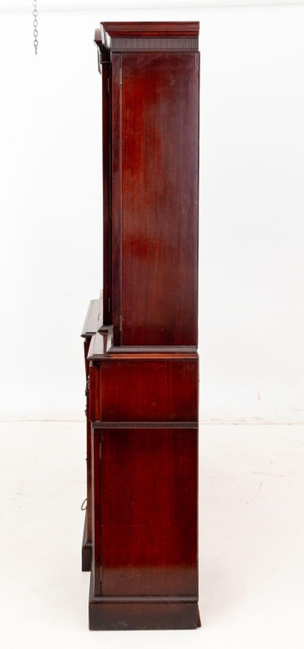 George III Style Mahogany Secretaire Bookcase im Angebot 1