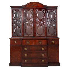 George III Style Mahogany Secretaire Bookcase