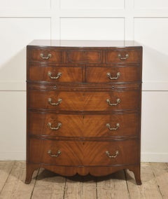 George III Style Mahogany Serpentine Chest of Drawers
