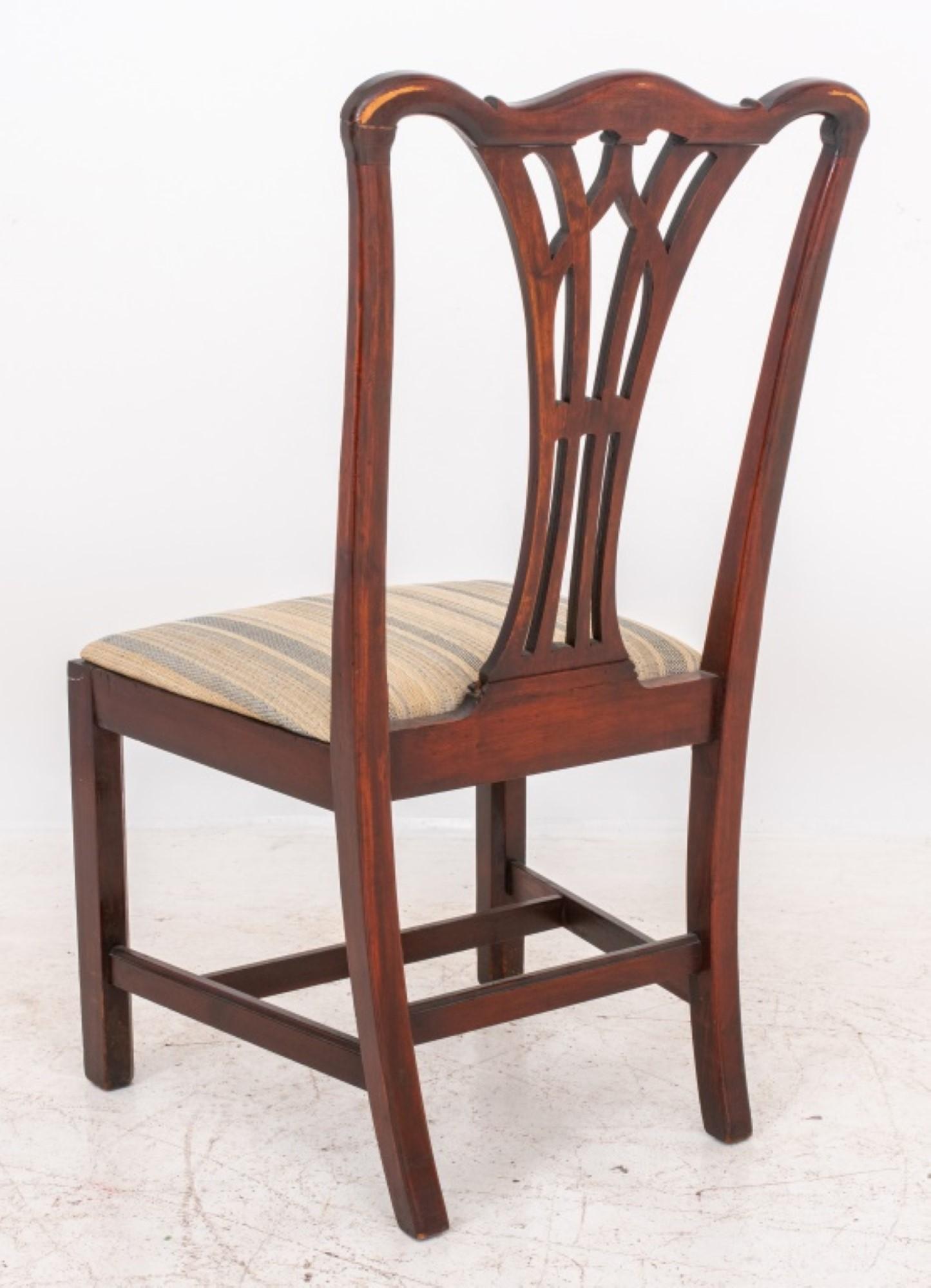 George III Style Mahogany Side Chair In Good Condition For Sale In New York, NY