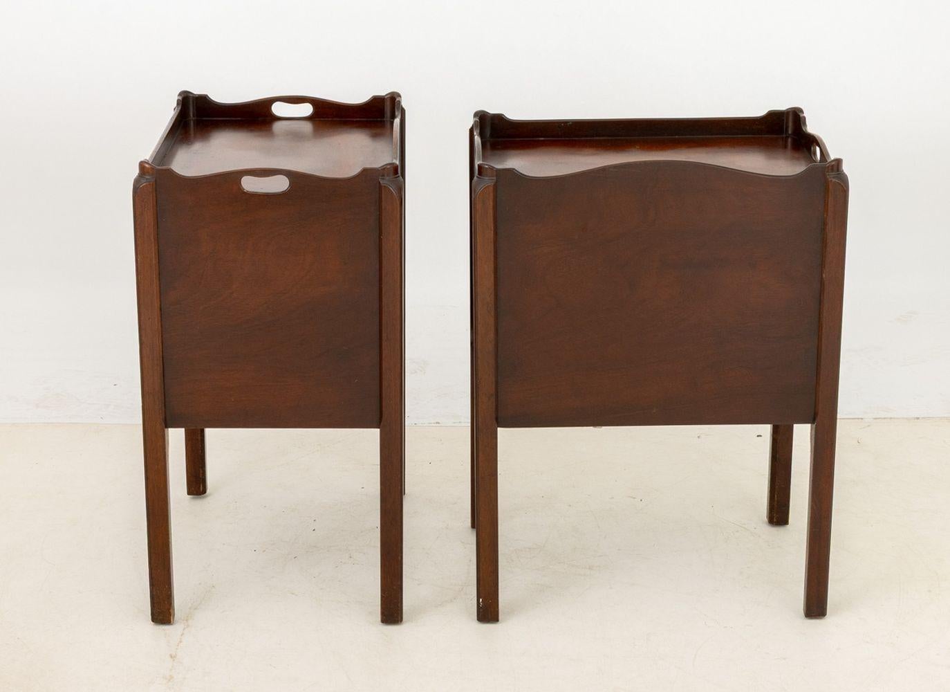 George III Style Mahogany Side Tables, Pair For Sale 3
