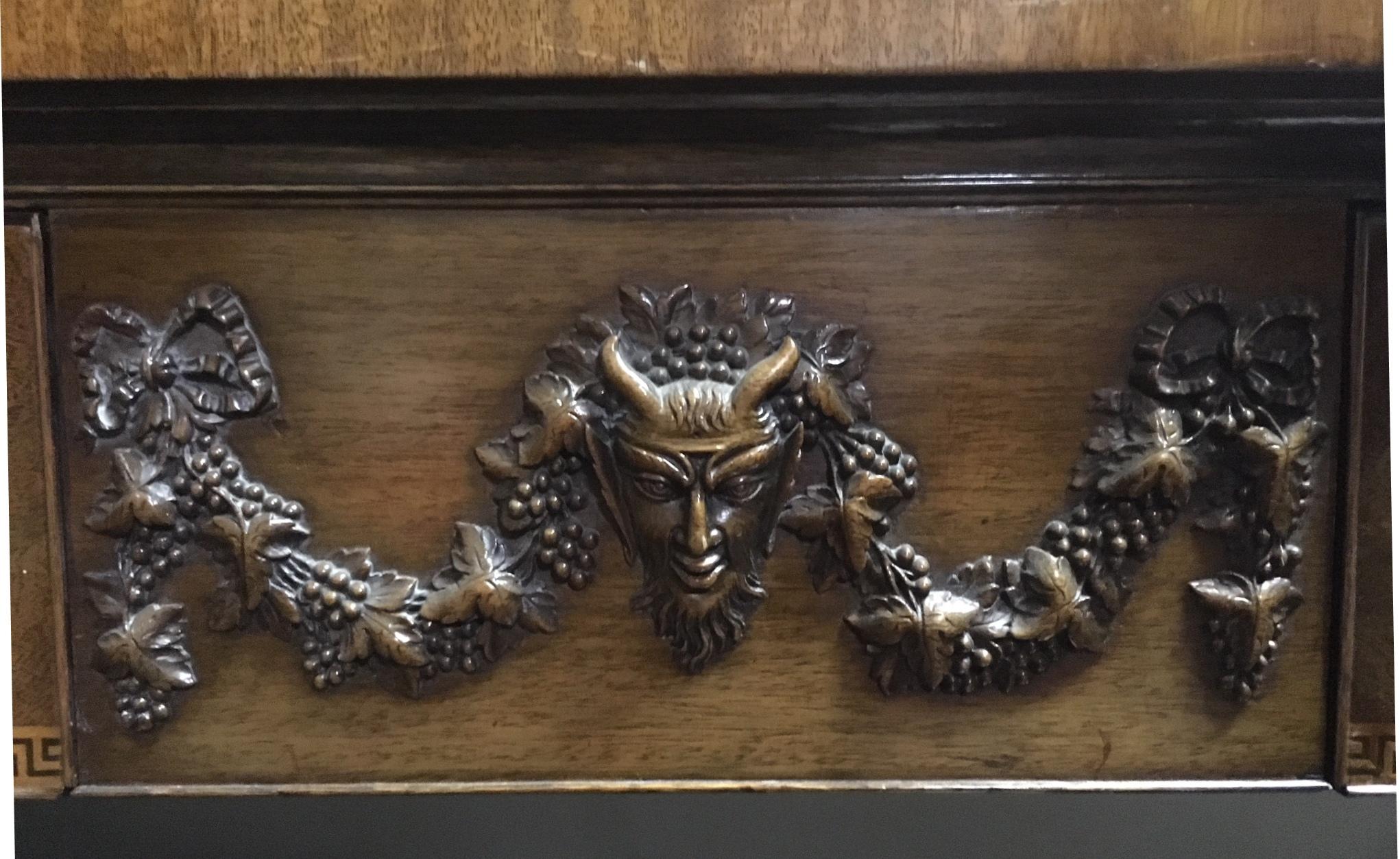 Hand-Carved George III Style Mahogany Sideboard, 19th Century