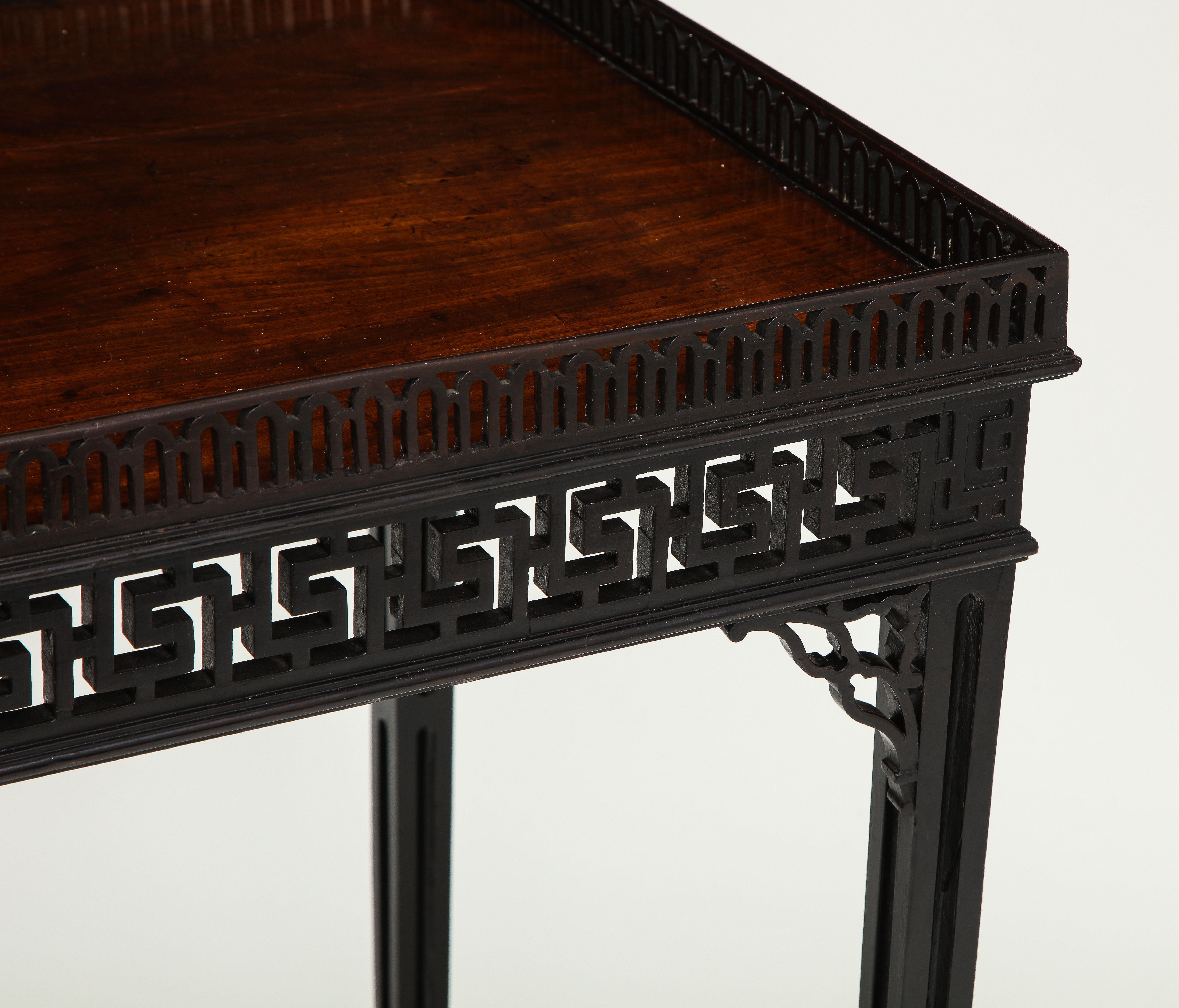 19th Century Chippendale Mahogany Silver Table For Sale 5