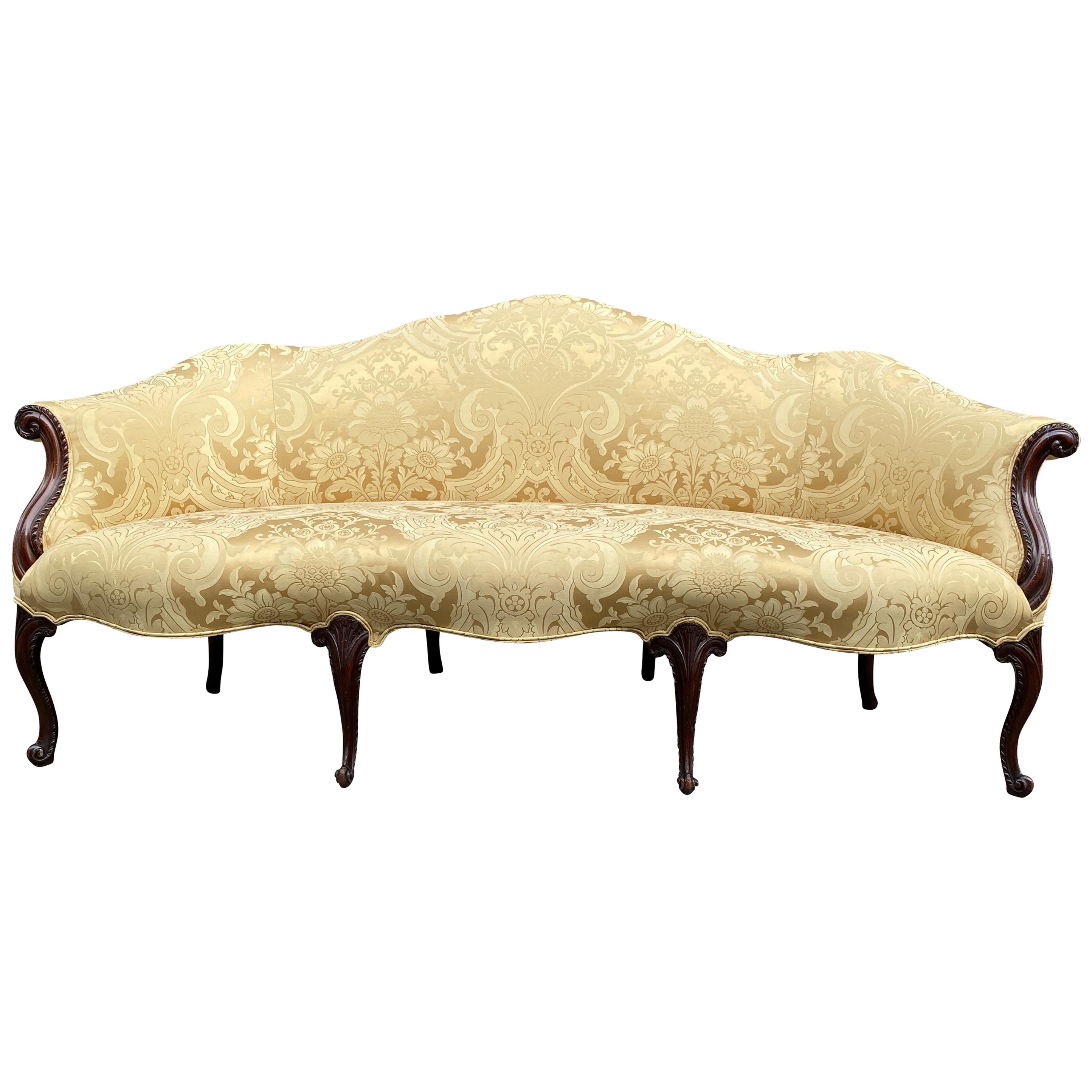 George III Style Mahogany Sofa