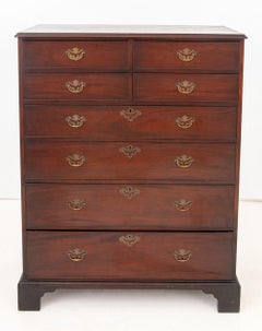 George III Style Mahogany Tall Chest of Drawers
