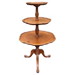 George III Style Mahogany Three Tier Dumdwaiter by Mersman