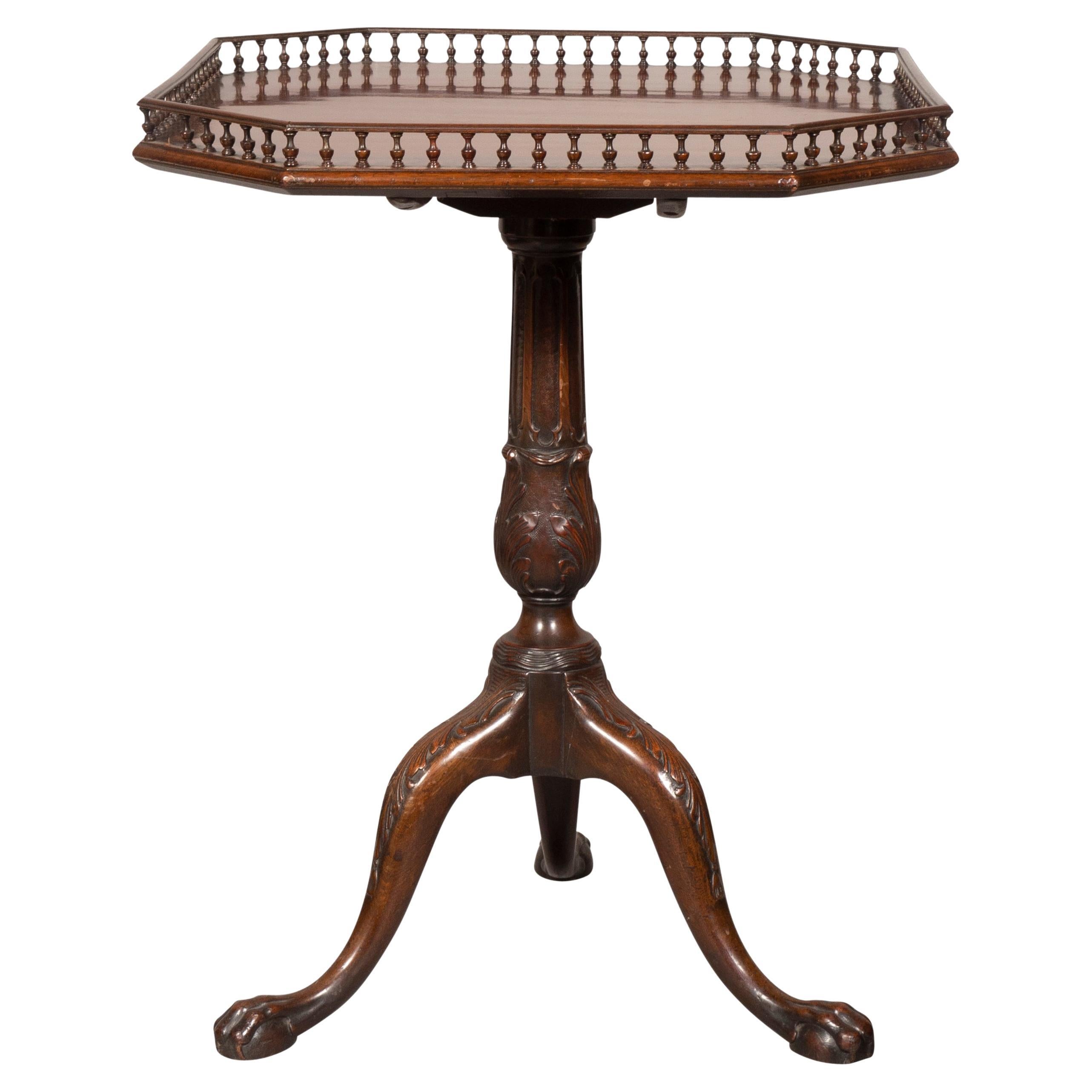 George III Style Mahogany Tilt Top Table